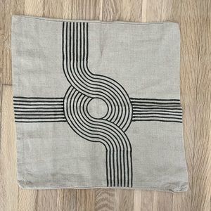 Block Shop pillow cover with knot design